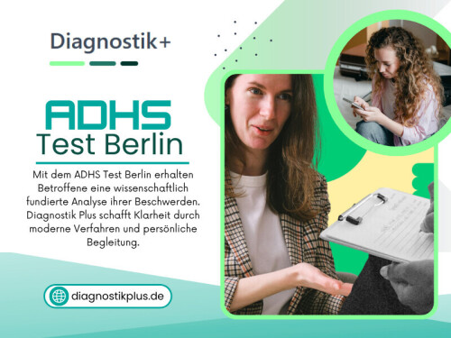 Nach Abschluss des ADHS Test Berlin folgt ein ausführliches Gespräch über die Ergebnisse. Dabei wird erklärt, ob und in welcher Form ADHS vorliegt und welche nächsten Schritte sinnvoll sind.

Diagnostik Plus
Tel: 030 23324257
Address: Fürbringer Str. 18, 10961 Berlin

Offizielle Website: https://diagnostikplus.de/berlin/adhs-diagnostik


Lesen Sie unseren Blog:
https://diagnostikplus.wixsite.com/diagnostikplus/post/adhs-praxis-berlin
https://diagnostikplus.tumblr.com/post/822276969763897344/adhs-diagnostik-berlin
http://diagnostikplus.weebly.com/blog/adhs-test-online

Weitere Links:
https://heylink.me/diagnostikplus/
https://gravatar.com/diagnostikplus
https://medium.com/@diagnostikplus/about