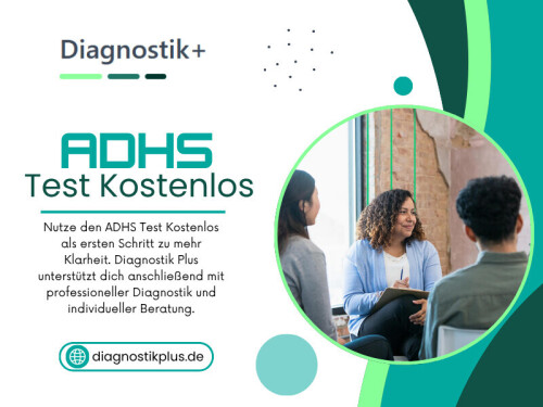 Die Nutzung eines ADHS Test kostenlos oder eines digitalen Selbsttests ist in den letzten Jahren stark gestiegen. Der Grund dafür ist einfach: Viele Menschen möchten schnell verstehen, warum sie im Alltag Schwierigkeiten mit Konzentration, Organisation oder emotionaler Kontrolle haben.

Diagnostik Plus
Tel: 030 23324257
Address: Fürbringer Str. 18, 10961 Berlin

Offizielle Website: https://diagnostikplus.de/adhs/test

Lesen Sie unseren Blog:
https://diagnostikplus.tumblr.com/post/822276969763897344/adhs-diagnostik-berlin
https://diagnostikplus.wixsite.com/diagnostikplus/post/adhs-praxis-berlin
https://medium.com/@diagnostikplus/adhs-test-erwachsene-094221c9d35a

Weitere Links:
https://igli.me/diagnostikplus
https://diagnostikplus.quora.com/about
https://myanimelist.net/profile/diagnostikplus
