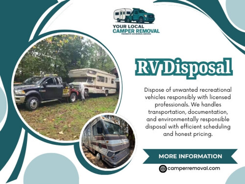 Unfortunately, every RV has a lifespan. There comes a stage when fixing one problem only uncovers another. Instead of pouring more money into an aging vehicle, choosing RV Disposal can be the wiser long-term decision.

Phone no: +1(844) 474-2429