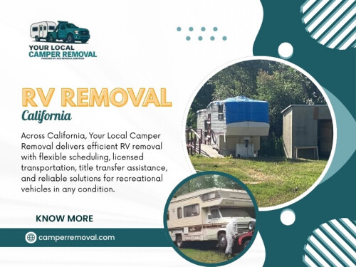 One of the biggest advantages of removing an unwanted RV is reclaiming space that can be used more effectively. Instead of allowing an unused vehicle to sit for years, RV Removal California helps restore the property’s functionality.

Phone no: +1(844) 474-2429